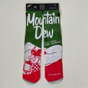 ODD SOX Retro Vintage Mountain Dew Socks Fits Men Size 6-13 New with Tags NWT